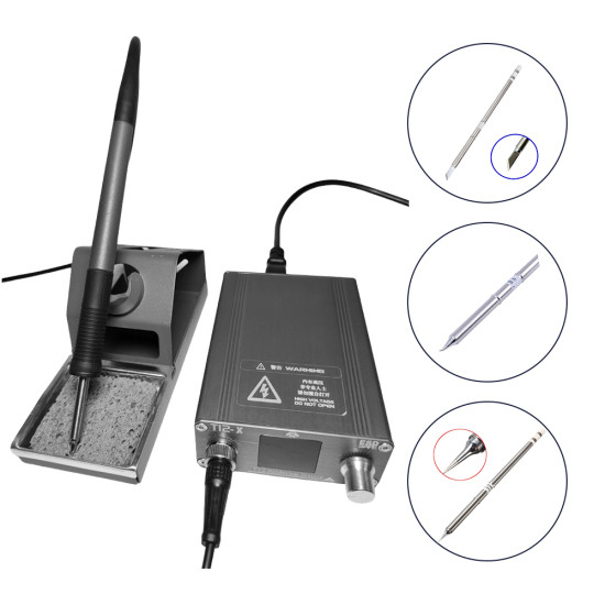 T12X Soldering Iron Station By OSS Team (72W) with 3 Bits