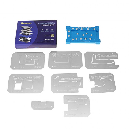 Mechanic iBGA 12 Pro Reballing Mid-Layer Platform For iPhone X-12Pro Max ( 10 in 1 )