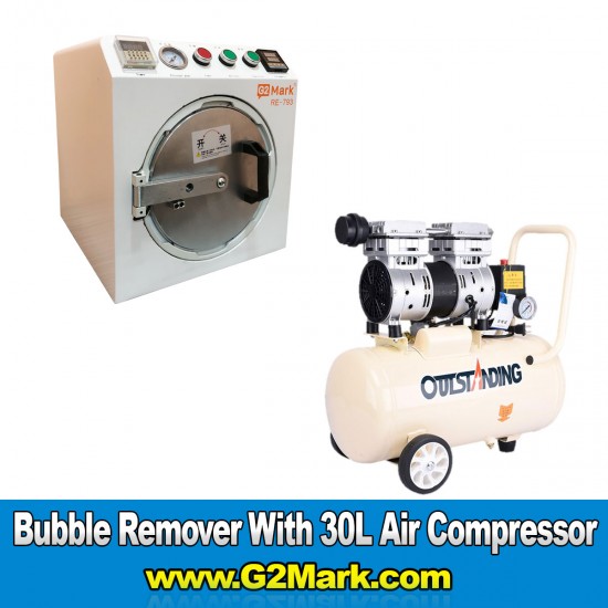RE-793 Bubble Remover Machine ( Medium Size 12 Inch Supported ) With 30L Air Compressor