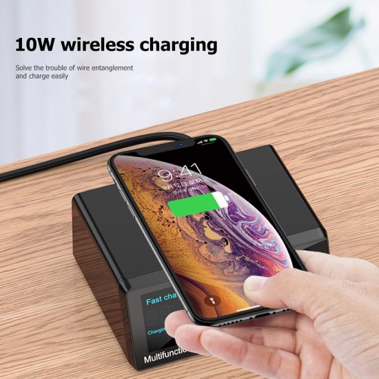 WLX-X9 8 Port USB Smart Lightning Wireless Charger With QC 3.0 & PD Port ( 100W Max Output )