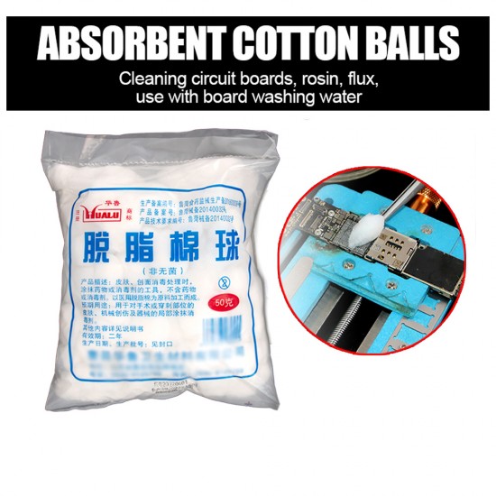 Absorbent Cleaning Cotton Balls (50 Gram) - About 160 Pcs Balls