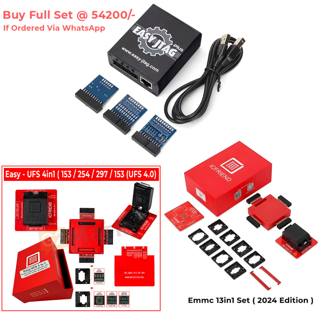 Easy JTAG Plus Box Black Edition With IC Friend 13in1 Emmc Set (2024