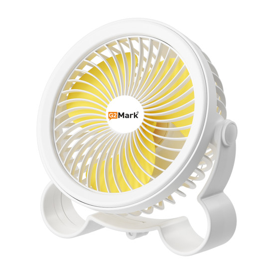 Portable USB + Battery 1200Mah Hanging Fan With LED & 3 Speed Mode - F005