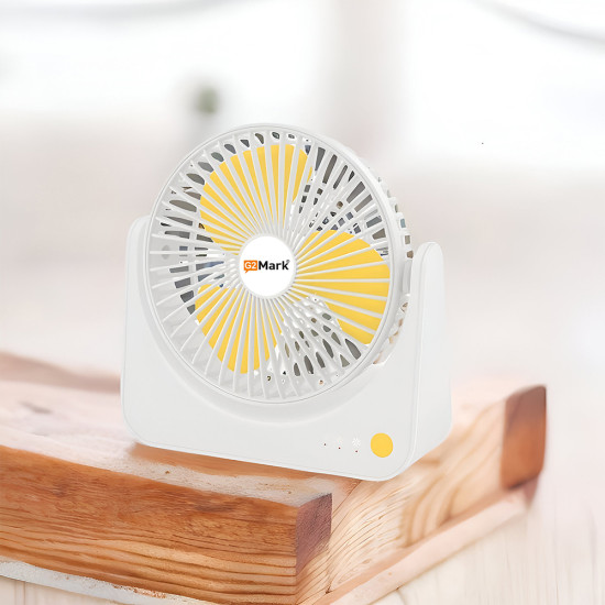 Portable USB + Battery 1200Mah Table Fan with 3 Speed Mode ( FLS-01 )