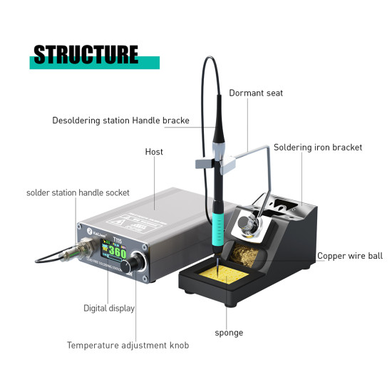 KaiLiwei T115 Intelligent Constant Temperature Professional Soldering Station (85W)