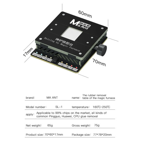 Ma Ant SL-1 IC Chip Heating Platform for Degumming