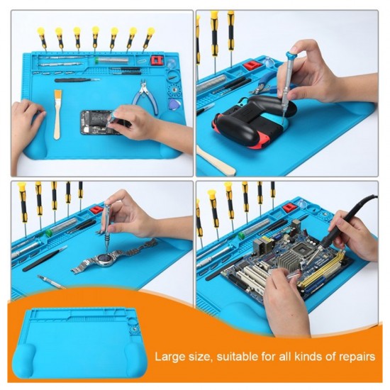 Heat Insulation 3D Silicone Pad ESD Soldering Repair Mat With Wrist Suppot ( TE-604 )