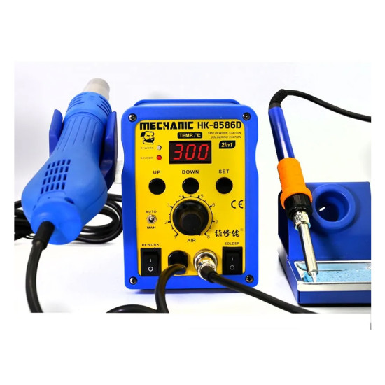MECHANIC HK-8586D SMD Rework Station With Soldering Iron (700W)