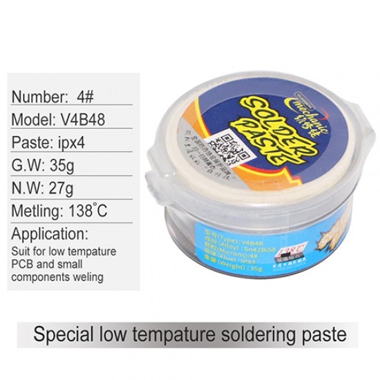 Mechanic V4B48 Solder PPD Paste 138°C (35 Gram)