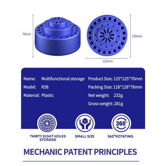 Mechanic R38 Multifunctional Rotating Plastic Storage