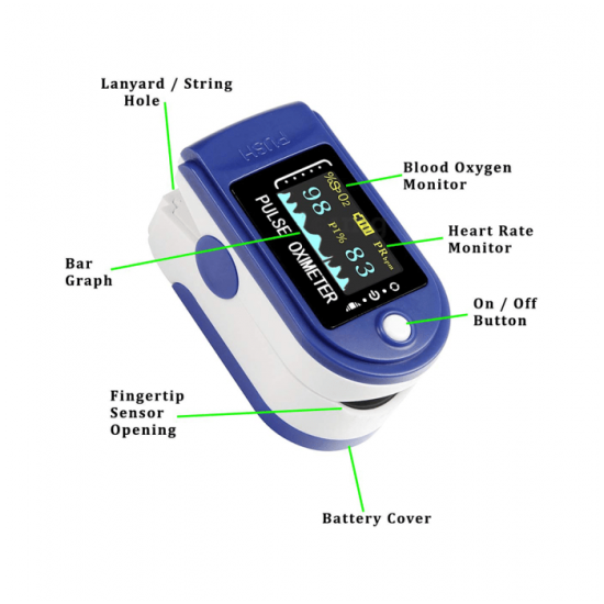 Fingertip Pulse Oximeter with OLED Digital Display
