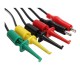 Power Supply Test Lead Cable Kit with 2 Alligator Clip 2 Banana Plug 4 Hook Clip
