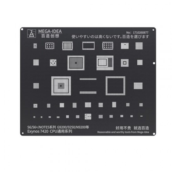 Qianli 0.12MM Black Stencil Exynos 7420 CPU for S6/S6+/NOTE5 Series G9200/9250/N9200 ( BZ 19 )