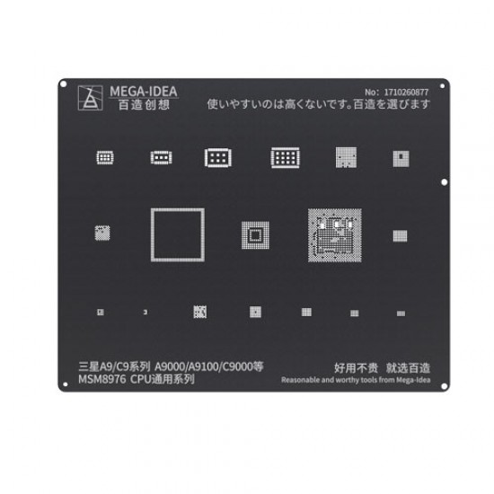 Qianli 0.12MM Black Stencil MSM8976 CPU for Samsung A9/C9 Series A9000/A9100/C9000 and series ( BZ 21 )