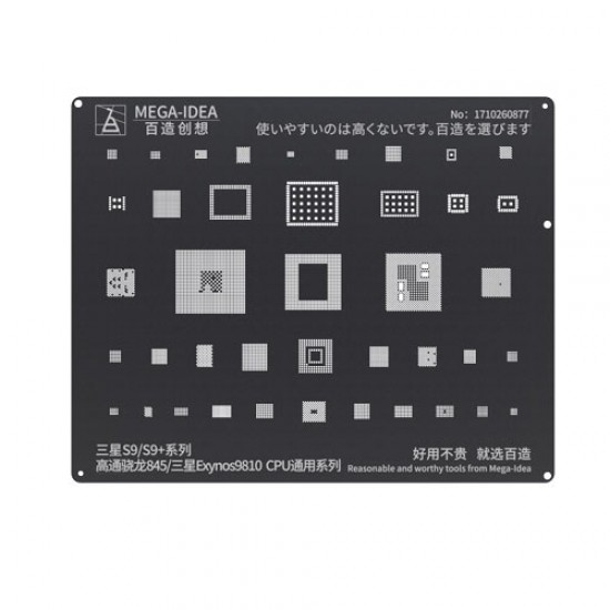 Qianli 0.12MM Black Stencil Qualcomm Snapdragon 845/Exynos9810 CPU for Samsung S9/S9+ Series ( BZ 23 )