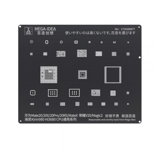 Qianli 0.12MM Black Stencil  Kirin980 Hi3680 CPU for HUAWEI Mate20/20X/20Pro/20RS/MateX Honor V20/Magic2 ( BZ 9 )