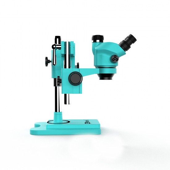G2Mark RE-50X+ (3D Continuous Zoom) 7X-50X 360° Swiveling Trinocular Microscope With Zooming 0.5X CTV Camera Lens & Adjustable LED Light - Exclusive Quality