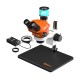 G2Mark RE-50X With RF4 2K HD Camera (3D Continuous Zoom) 7X~50X Trinocular Stereo Microscope With 0.5X CTV Camera Zoom Lens & LED Adjustable Light Exclusive Quality - Medium Base