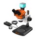 G2Mark RE-50X With RF4 4K Ultra HD Camera (3D Continuous Zoom) 7X~50X Trinocular Stereo Microscope With 0.5X CTV Camera Zoom Lens & LED Adjustable Light Exclusive Quality - Small Base