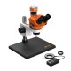 G2Mark RE-50X With 62MP HD Camera (3D Continuous Zoom) 7X~50X Trinocular Stereo Microscope With 0.5X CTV Camera Zoom Lens & LED Adjustable Light Exclusive Quality - Medium Base