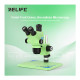 Relife M6T-Pro B11 (6.5X-65X) Trinocular Stereo Microscope With Zooming 0.5X CTV Camera Lens & LED Adjustable Light - (Green Color)