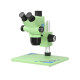 Relife M6T-Pro B11 (6.5X-65X) Trinocular Stereo Microscope With Zooming 0.5X CTV Camera Lens & LED Adjustable Light - (Green Color)