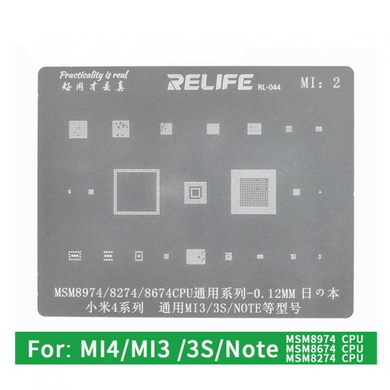 0.12MM Stencil Plates For MSM8974 / MSM8274 / MSM8674 CPU ( MI2 )