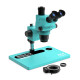 RF4 RF6565-TVP 6.5X-65X Trinocular Full HD Stereo Microscope With Zooming 0.5X CTV Camera Lens & LED Adjustable Light