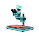 RF4 RF7050TVP-P02 With Mat & RF4 4K Camera (3D Continuous Zoom) 7X~50X Trinocular Stereo Microscope With 0.5X CTV Camera Lens & LED Adjustable Light