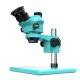 RF4 RF7050-Pro 2023 ( 3D Continuous With Gear Zoom ) 7X~50X Trinocular Stereo Microscope With 0.5X CTV Camera Zoom Lens & LED Adjustable Light