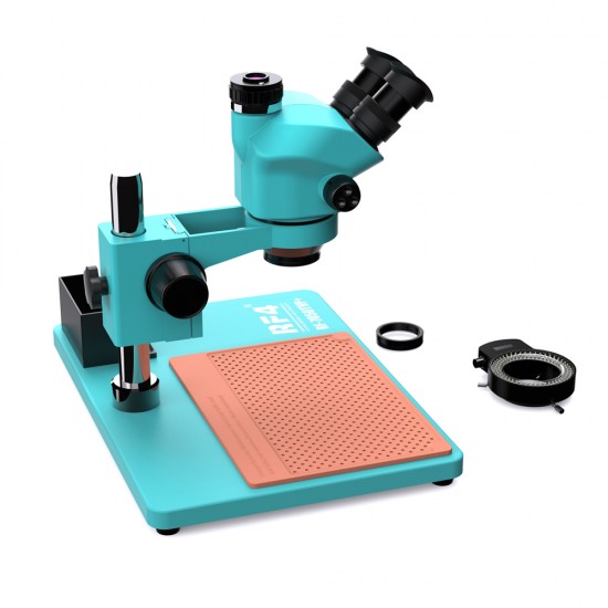 RF4 RF7050-TVP+ (3D Continuous Zoom) 7X~50X Trinocular Stereo Microscope With 0.5X CTV Camera Zoom Lens & LED Adjustable Light - Exclusive Quality
