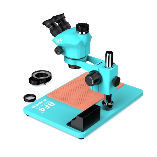 RF4 RF7050-TVP+ (3D Continuous Zoom) 7X~50X Trinocular Stereo Microscope With 0.5X CTV Camera Zoom Lens & LED Adjustable Light - Exclusive Quality