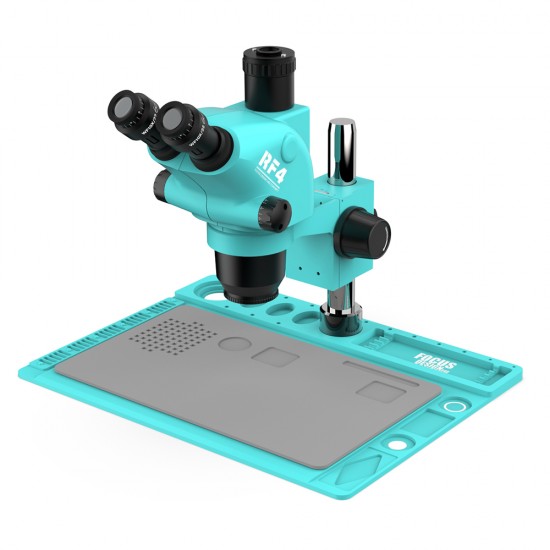 RF4 RF6565-TVD2 6.5X-65X Trinocular Full HD Stereo Microscope With Zooming 0.5X CTV Camera Lens & LED Adjustable Light