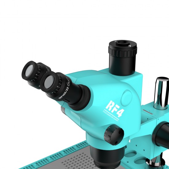 RF4 RF6565-TVD2 6.5X-65X Trinocular Full HD Stereo Microscope With Zooming 0.5X CTV Camera Lens & LED Adjustable Light