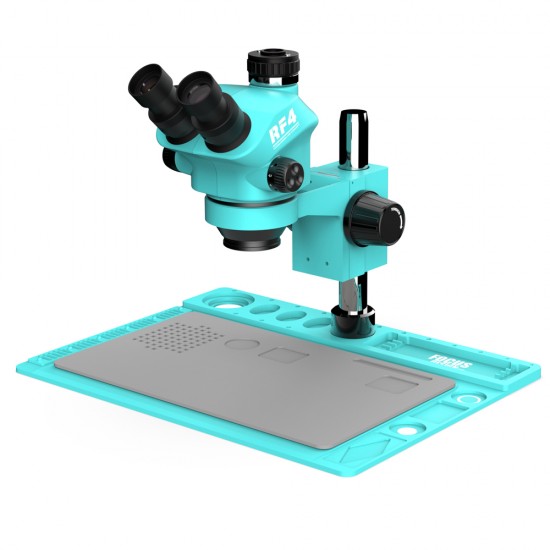 RF4 RF7050-TVD2 (3D Continuous Zoom) 7X~50X Trinocular Stereo Microscope With 0.5X CTV Camera Zoom Lens & LED Adjustable Light