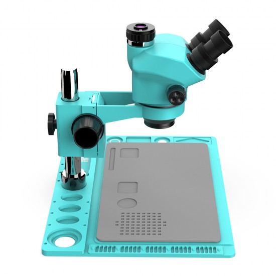RF4 RF7050-TVD2 (3D Continuous Zoom) 7X~50X Trinocular Stereo Microscope With 0.5X CTV Camera Zoom Lens & LED Adjustable Light