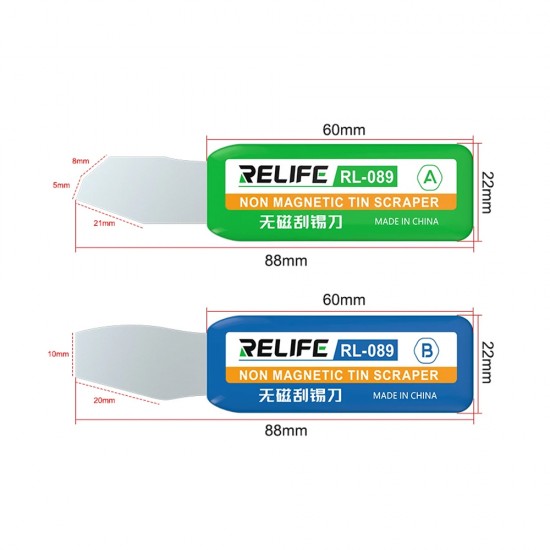 Relife RL-089 Multi-slope Non-magnetic Tin Scraper Set