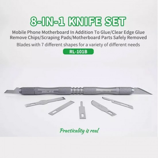 Relife RL-101B Aluminum Alloy Material 6 Blades Knife Set