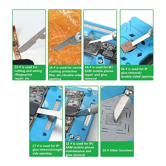 Relife RL-101B Aluminum Alloy Material 6 Blades Knife Set