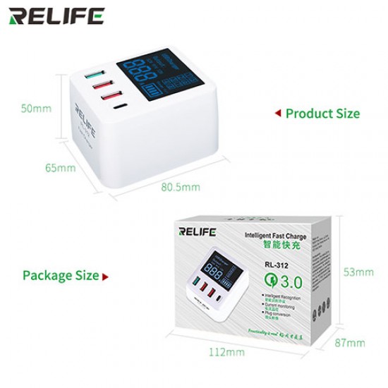 RELIFE RL-312 Smart Digital Display Fast charge 