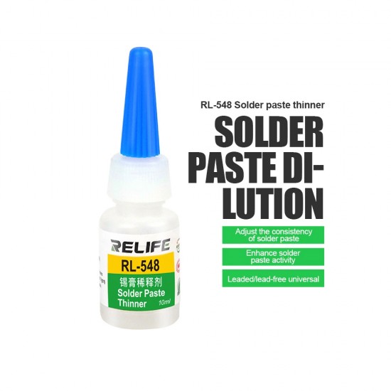 Relife RL-548 Universal Solder Paste Thinner Liquid (10 ML) - For Dry PPD Paste