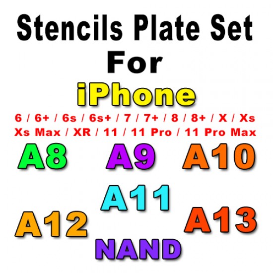 0.12MM Relife Stencils Set For iPhone - 7 Pcs