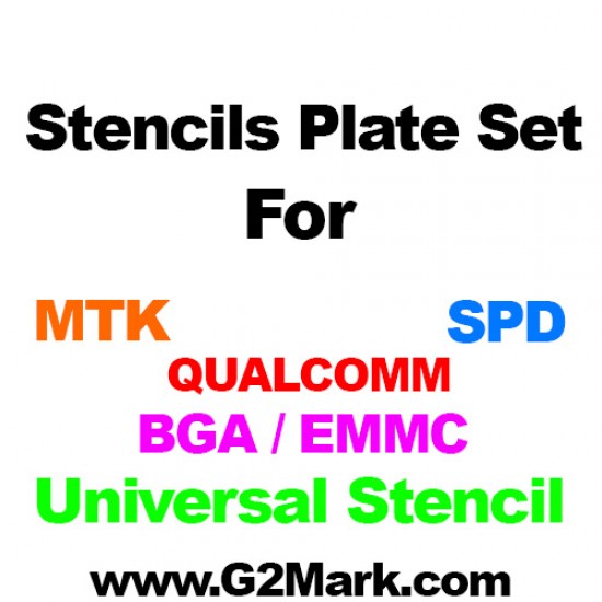 0.12MM RELIFE Stencils Set ( MTK / SPD / QUALCOM / BGA eMMC) - 12Pcs