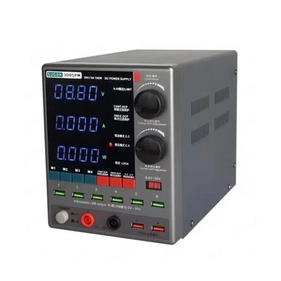 SUGON 3005PM Adjustable Digital DC Power Supply With Short Killer With Memory Option ( 30V~5A )