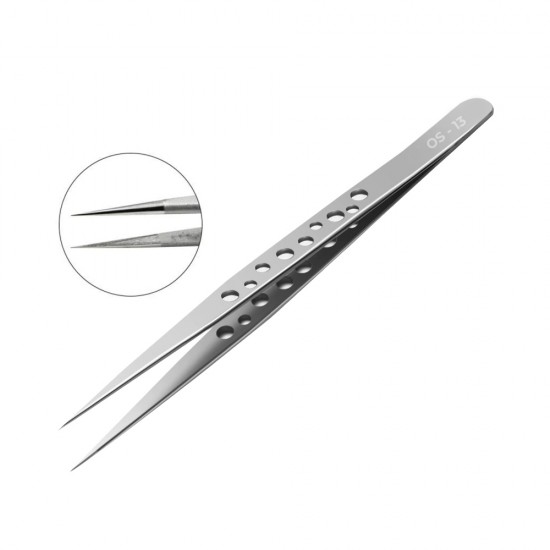 Precision Perforated Tweezer OS-13 - Straight 