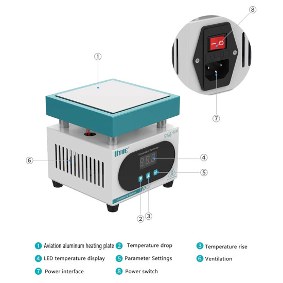 UYUE 946-1010 Constant Temperature Heating Platform (400W)