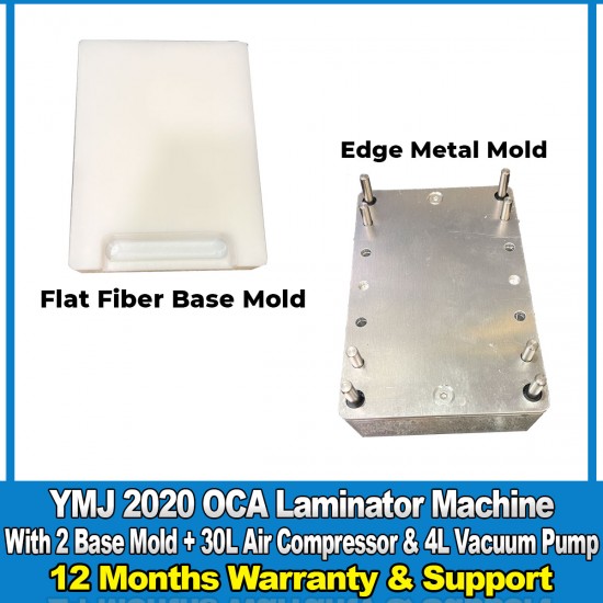 YMJ 2020 Edge / Flat Screen OCA Laminator Machine Full Set With Free 2 Base Mold